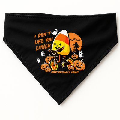 Vintage Candy Corn I DonT Like You Either Halloween Custom Gift USA-Made Doggie Bandana