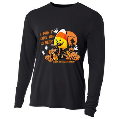 Vintage Candy Corn I DonT Like You Either Halloween Custom Gift Cooling Performance Long Sleeve Crew