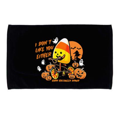 Vintage Candy Corn I DonT Like You Either Halloween Custom Gift Microfiber Hand Towel