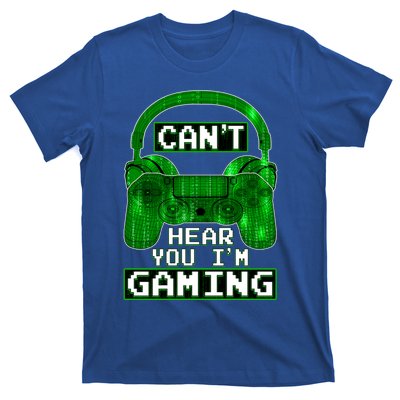 Vintage Computer Code Gamer Gift Can't Hear You I'm Gaming Gift T-Shirt