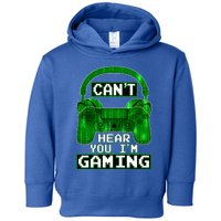 Vintage Computer Code Gamer Gift Can't Hear You I'm Gaming Gift Toddler Hoodie