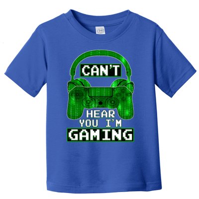 Vintage Computer Code Gamer Gift Can't Hear You I'm Gaming Gift Toddler T-Shirt