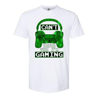 Vintage Computer Code Gamer Gift Can't Hear You I'm Gaming Gift Softstyle CVC T-Shirt