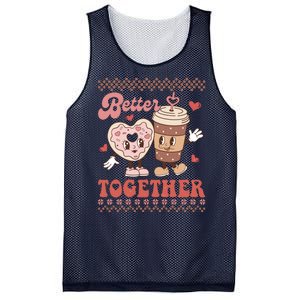 Valentine Coffee Cookies Better Together Ugly Mesh Reversible Basketball Jersey Tank