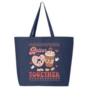 Valentine Coffee Cookies Better Together Ugly 25L Jumbo Tote