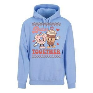 Valentine Coffee Cookies Better Together Ugly Unisex Surf Hoodie