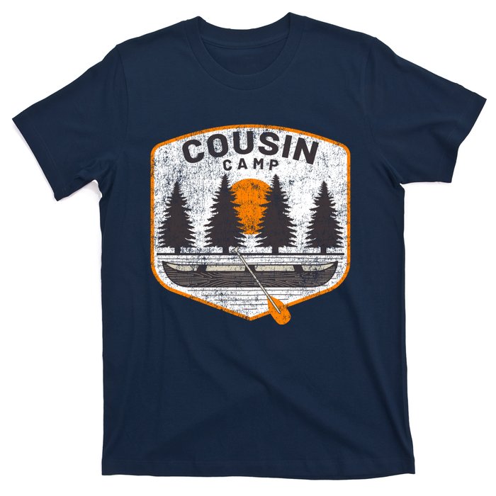 Vintage Cousin Camp Fun Camping Canoe Outdoors Graphic T-Shirt