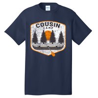 Vintage Cousin Camp Fun Camping Canoe Outdoors Graphic Tall T-Shirt