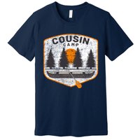 Vintage Cousin Camp Fun Camping Canoe Outdoors Graphic Premium T-Shirt