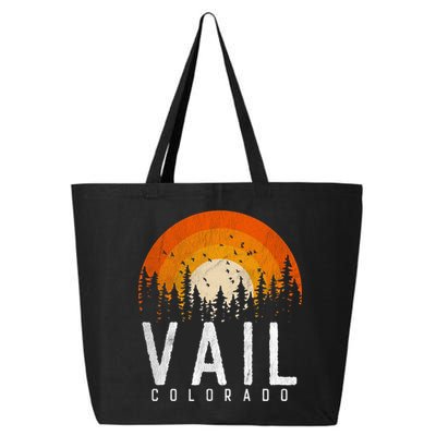 Vail Colorado Co Great Gift Retro Style Vintage 70s 80s 90s 25L Jumbo Tote