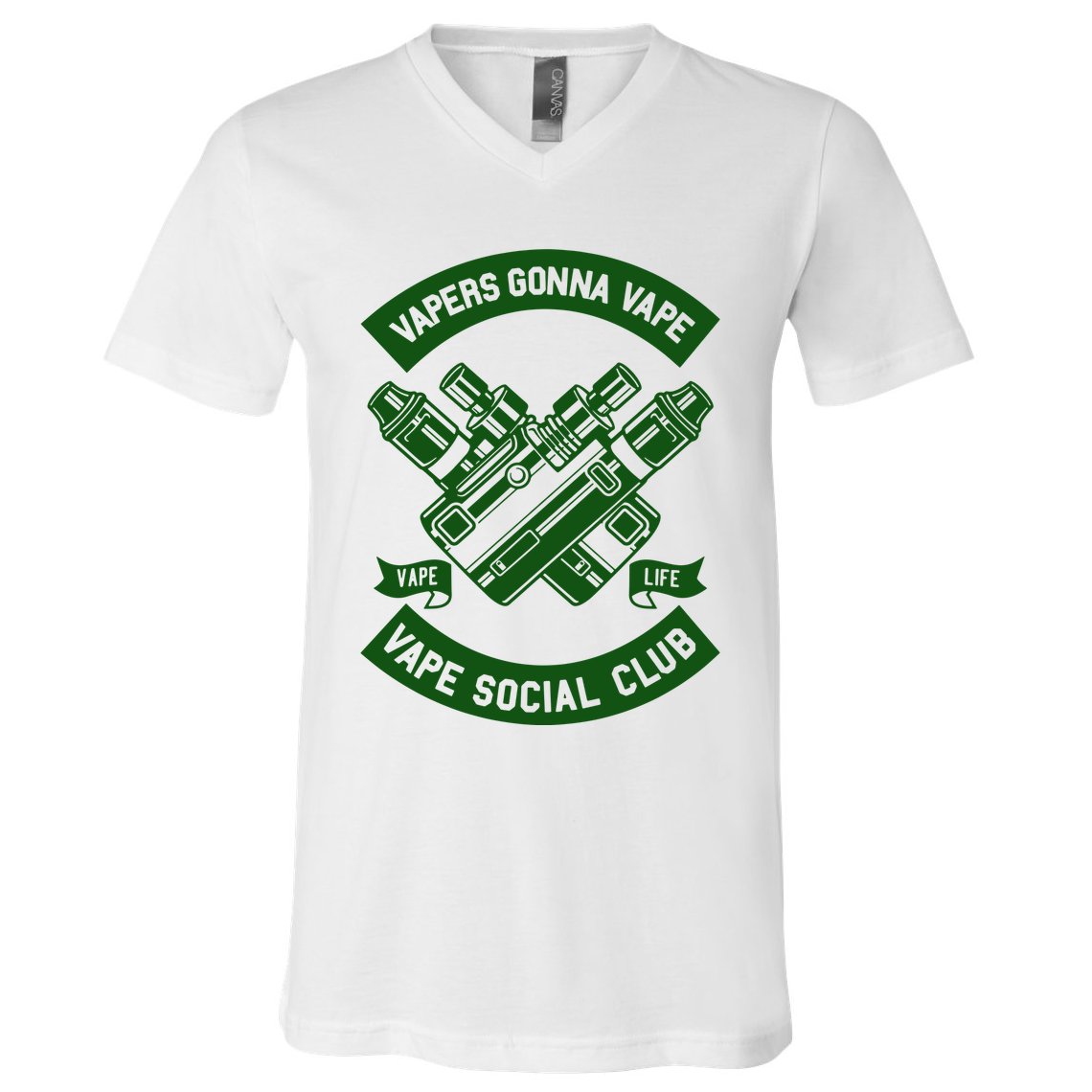 Vaping Cushion Cover Vape Enthusiast Smoking Club V-Neck T-Shirt