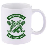 Vaping Cushion Cover Vape Enthusiast Smoking Club 11oz C Handle Ceramic Mug