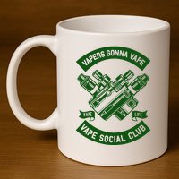 Vaping Cushion Cover Vape Enthusiast Smoking Club 11oz C Handle Ceramic Mug