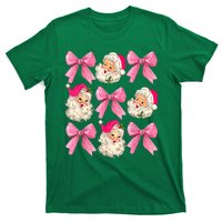 Vintage Christmas Cute Santa Claus Coquette Bow Xmas Gift T-Shirt