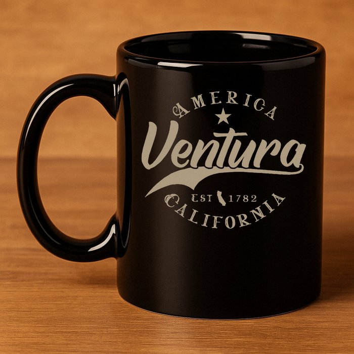 Ventura Ca California 11oz C Handle Ceramic Mug