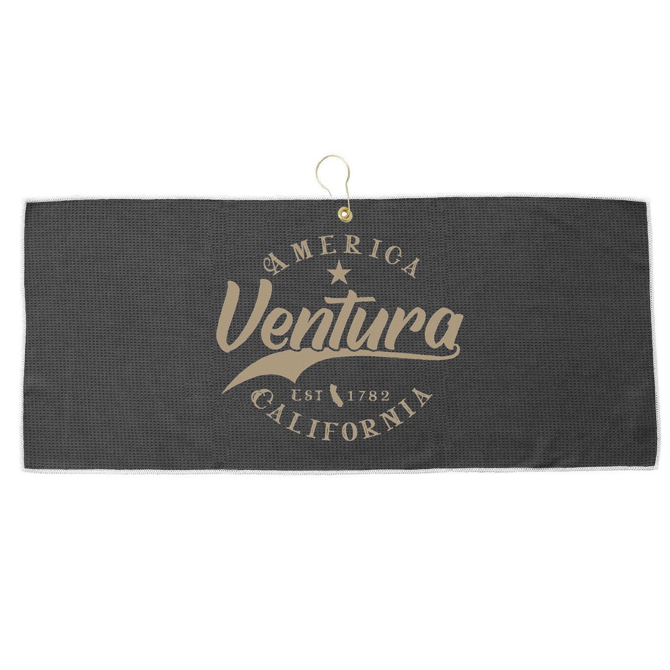 Ventura Ca California Large Microfiber Waffle Golf Towel