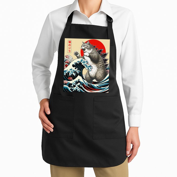 Vintage Catzilla Cat Monster Art Apron
