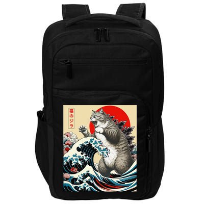 Vintage Catzilla Cat Monster Art Impact Tech Backpack