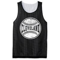 Vintage Cleveland Cityscape Baseball Lover Player And Fans Mesh Reversible Basketball Jersey Tank