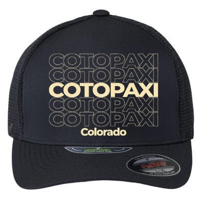Vintage Cotopaxi Colorado Repeating Text Flexfit Unipanel Trucker Cap