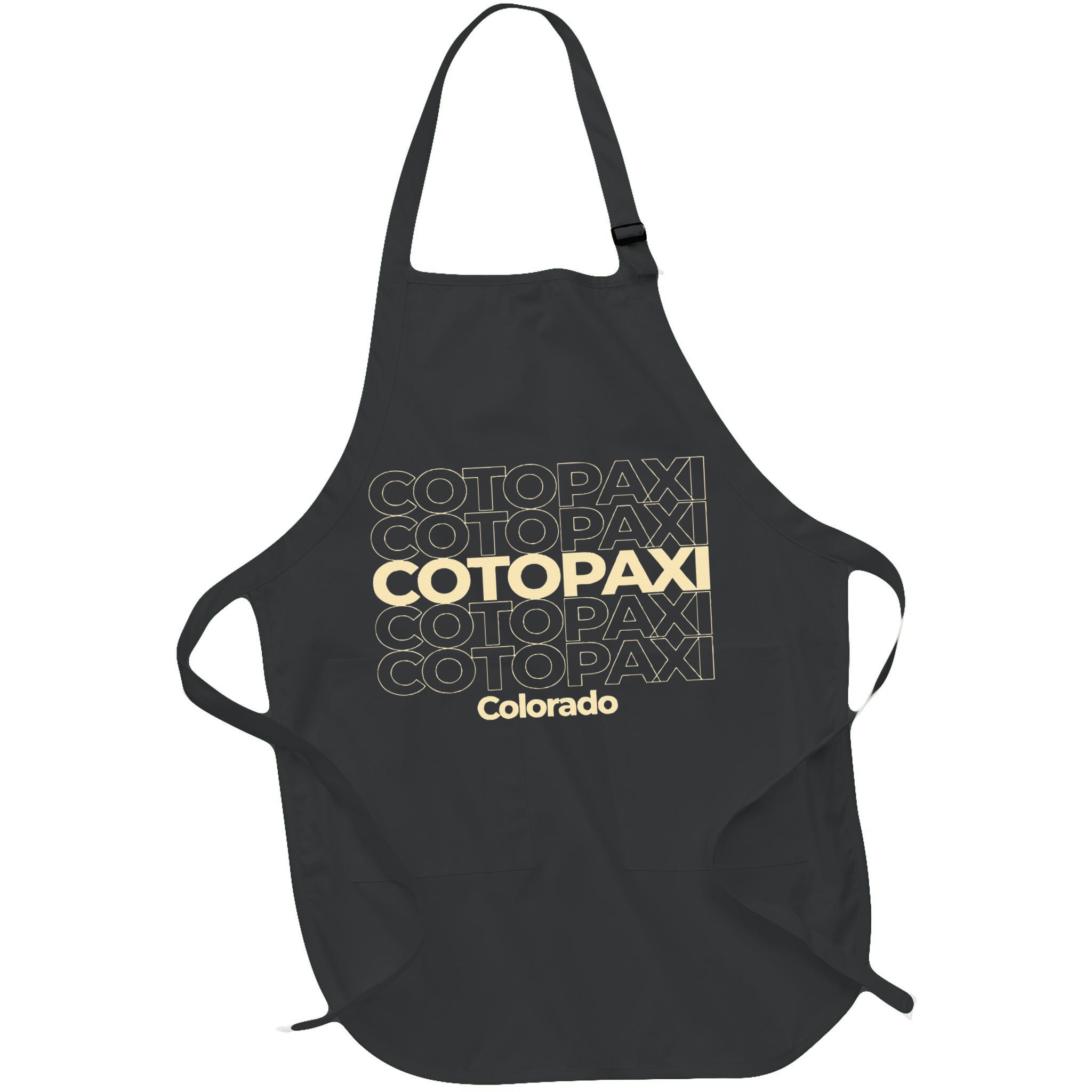 Vintage Cotopaxi Colorado Repeating Text Apron