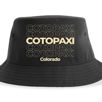 Vintage Cotopaxi Colorado Repeating Text Sustainable Bucket Hat