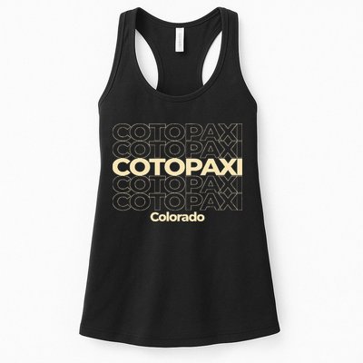 Vintage Cotopaxi Colorado Repeating Text Womens Tank Top