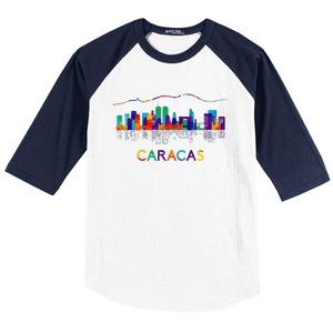 Venezuela Caracas City Arepas Pan Venezuelan Flag Avila Baseball Sleeve Shirt