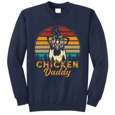 Vintage Chicken Daddy Chicken Dad Father Farmer Retro Sweatshirt