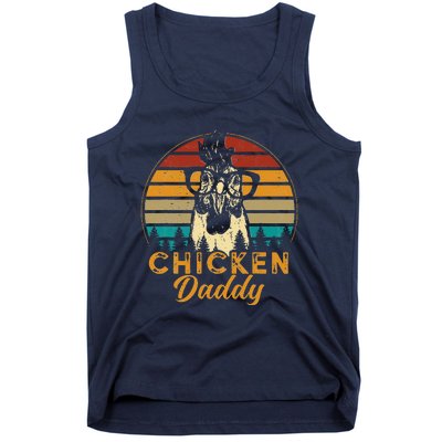 Vintage Chicken Daddy Chicken Dad Father Farmer Retro Tank Top