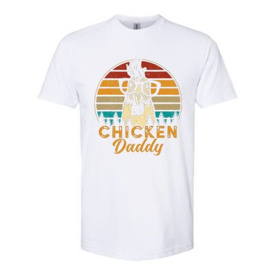 Vintage Chicken Daddy Chicken Dad Father Farmer Retro Softstyle CVC T-Shirt