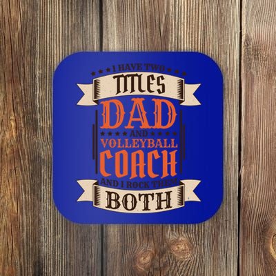 Volleyball Coach Dad And Job Volleyball Coach Father Gift Coaster