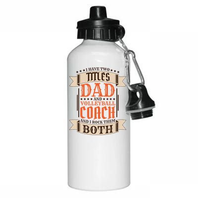 Volleyball Coach Dad And Job Volleyball Coach Father Gift Aluminum Water Bottle