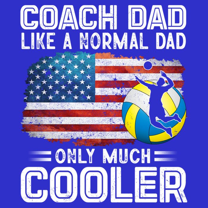 Volleyball Coach Dad Volleyball Players American Flag Gift Kids Hoodie