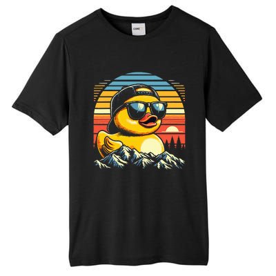 Vintage Cool Duck with Sunglasses & Mountain View  Tall Fusion ChromaSoft Performance T-Shirt