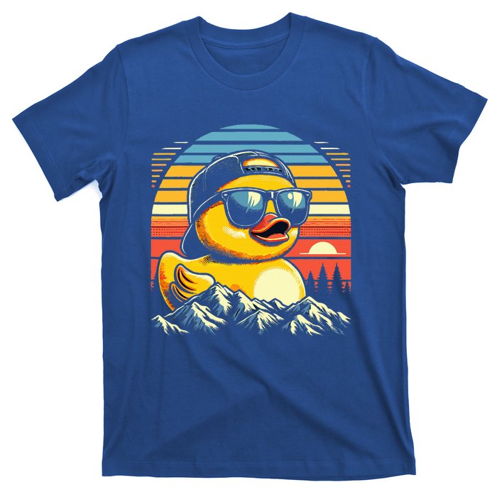 Vintage Cool Duck with Sunglasses & Mountain View  T-Shirt