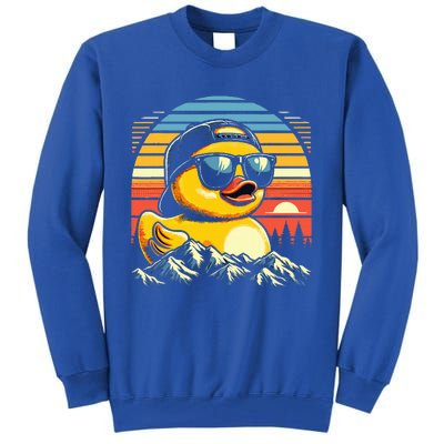 Vintage Cool Duck with Sunglasses & Mountain View  Tall Sweatshirt