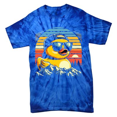 Vintage Cool Duck with Sunglasses & Mountain View  Tie-Dye T-Shirt