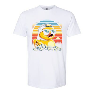 Vintage Cool Duck with Sunglasses & Mountain View  Softstyle CVC T-Shirt