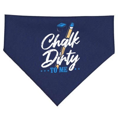 Vintage Chalk Dirty To Me Billiards Pool Player Ball Pun Gift USA-Made Doggie Bandana