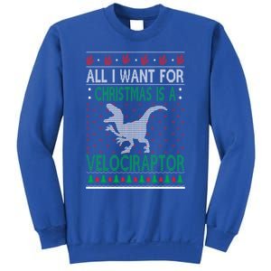 Velociraptor Christmas Dinosaur Ugly Christmas Style Gift Sweatshirt