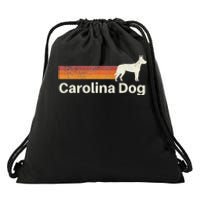 Vintage Carolina Dog Retro Mom Dad Dog Drawstring Bag