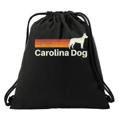 Vintage Carolina Dog Retro Mom Dad Dog Drawstring Bag