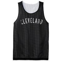 Vintage Cleveland Distressed CLE Mesh Reversible Basketball Jersey Tank