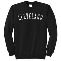 Vintage Cleveland Distressed CLE Tall Sweatshirt