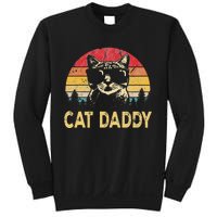 Vintage Cat Daddy Funny Cat Lover Cat Dad Fathers Sweatshirt