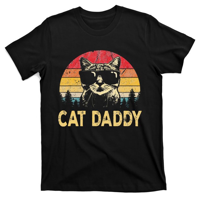 Vintage Cat Daddy Funny Cat Lover Cat Dad Fathers T-Shirt