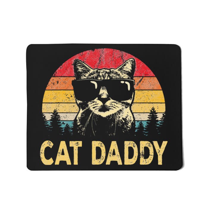 Vintage Cat Daddy Funny Cat Lover Cat Dad Fathers Mousepad