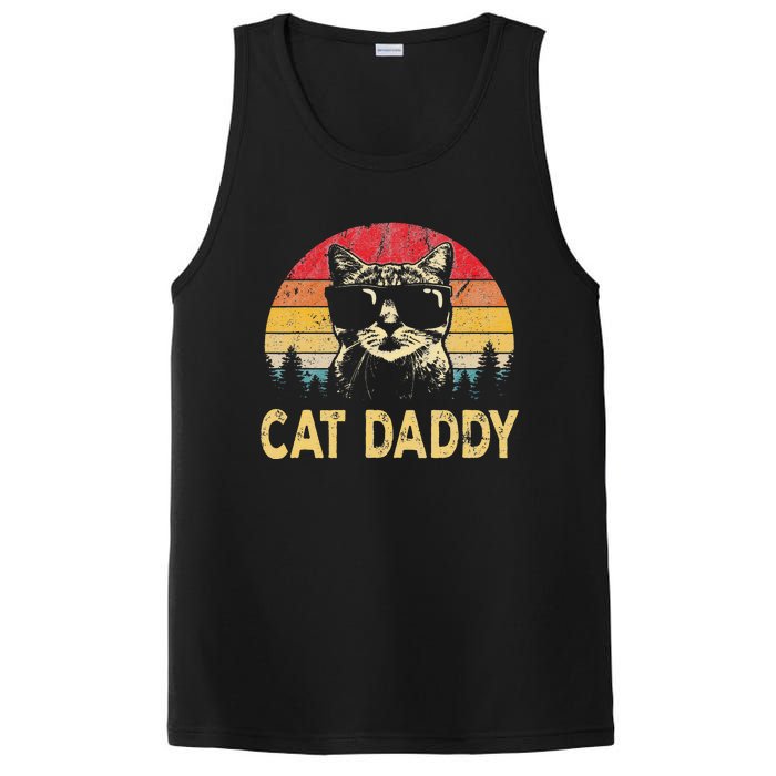 Vintage Cat Daddy Funny Cat Lover Cat Dad Fathers PosiCharge Competitor Tank