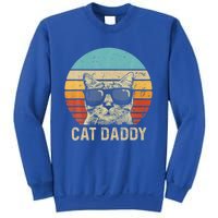 Vintage Cat Daddy Funny Cat Lover Gift Cat Dad Fathers Gift Sweatshirt